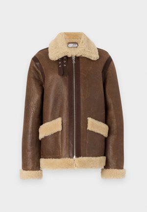 Paul & Joe MANTEAU - Lederjacke - marron
