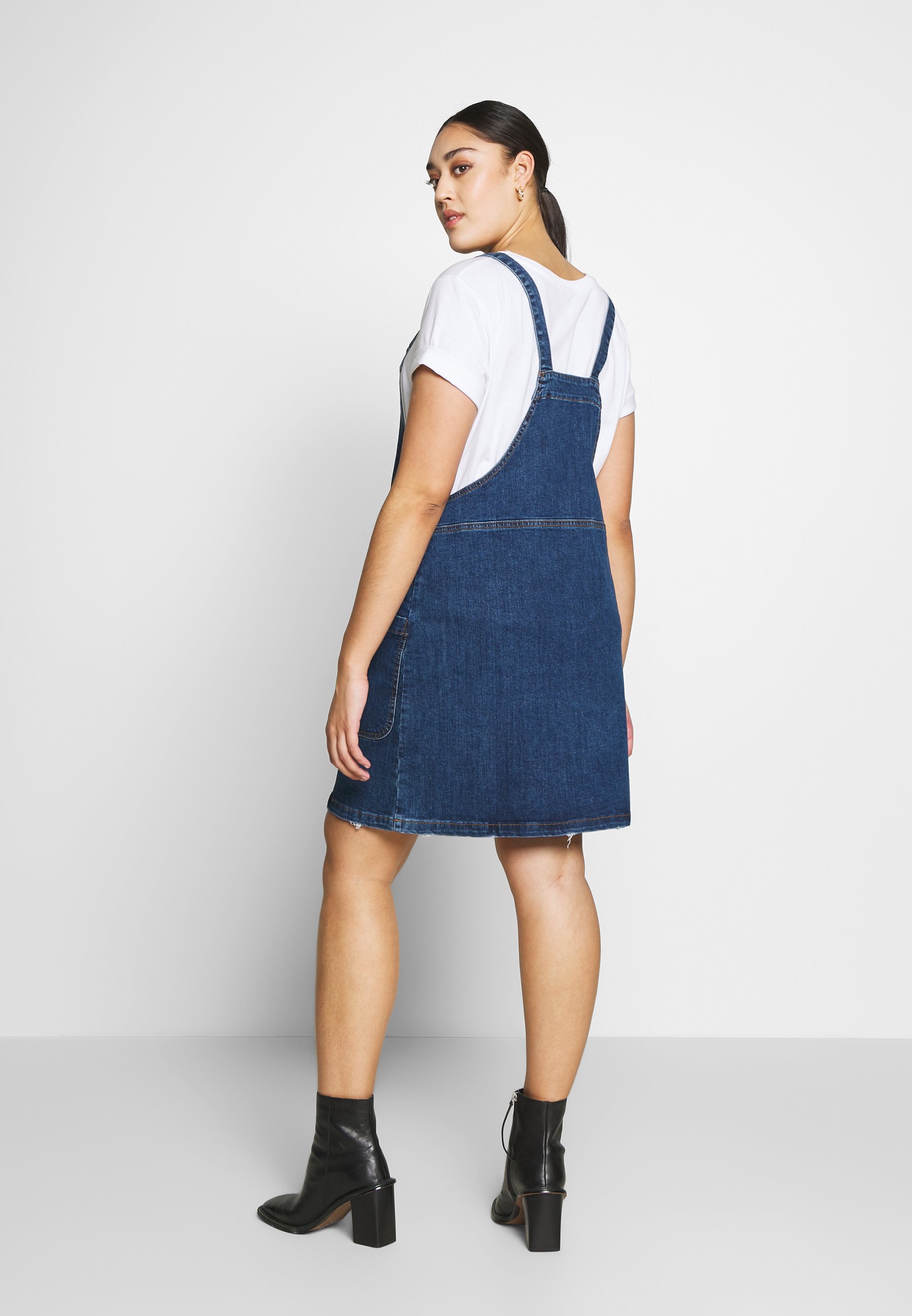 simply be denim pinafore