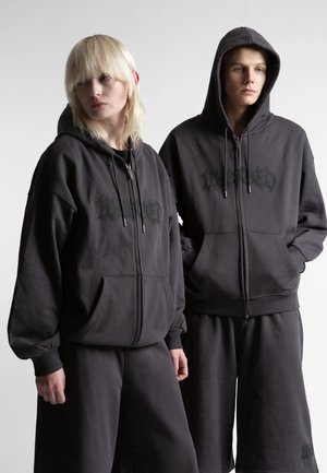 BLARE ZIP HOODIE UNISEX - Sweatjacke - old black