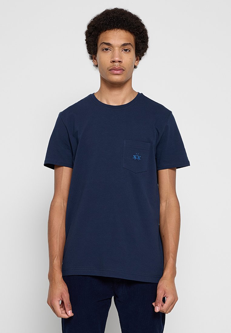 LA MARTINA T-shirt basic donkerblauw