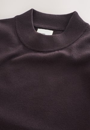 Next REGULAR FIT HIGH CREW NECK - Striktrøje - chocolate brown