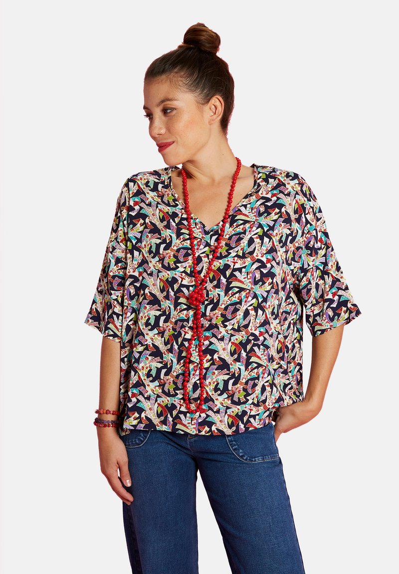 Antoine Et Lili LARGE SHOGUN Blouse Bleu Marine dark Blue Zalando de
