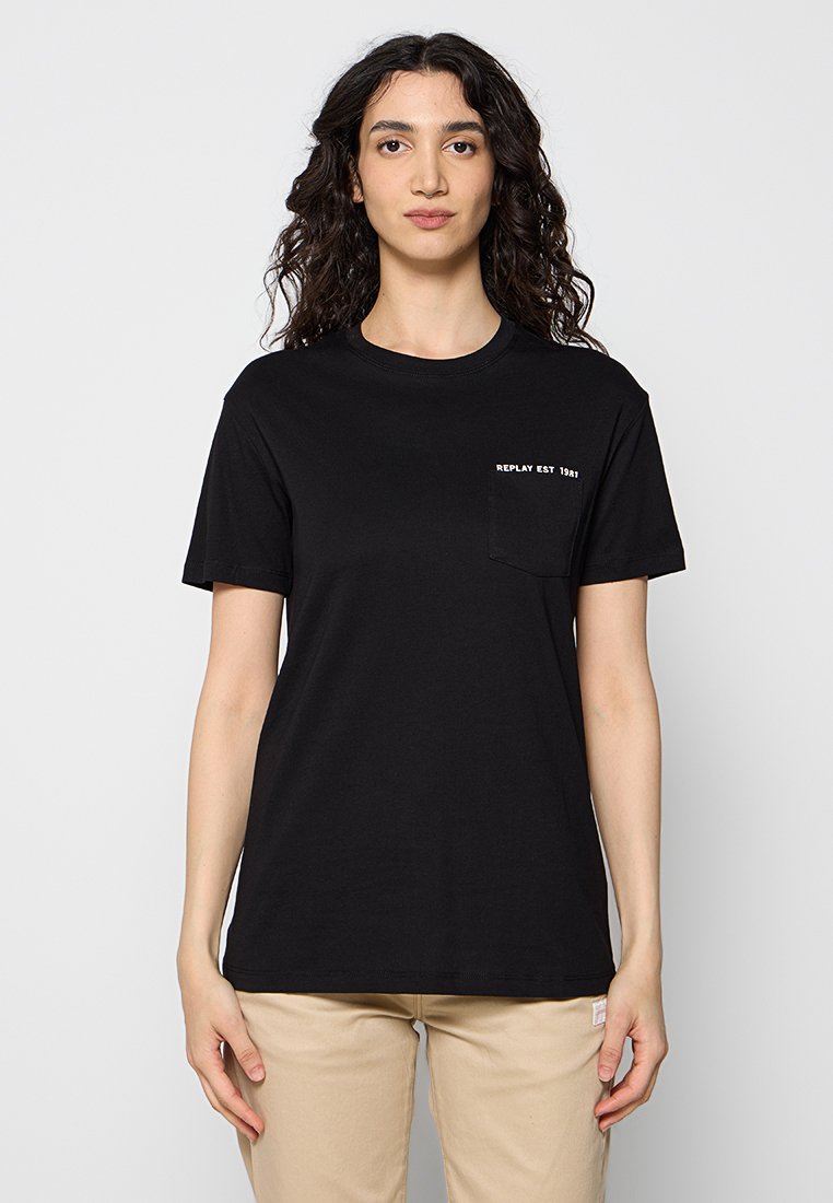 Replay T-shirt basic zwart Replay T-shirt basic zwart