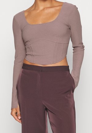 Langærmet T-shirt - off-white