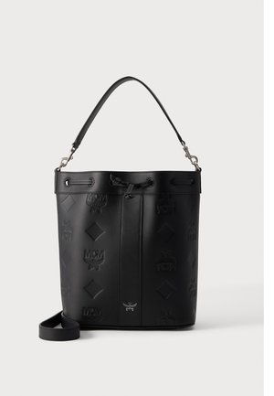 MCM, DESSAU LTHR DRAWSTRING MED BK - Håndtasker - black