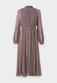 RUFFLE PLEAT BELTED LONG DRESS - Vapaa-ajan mekko - mini geo primary red