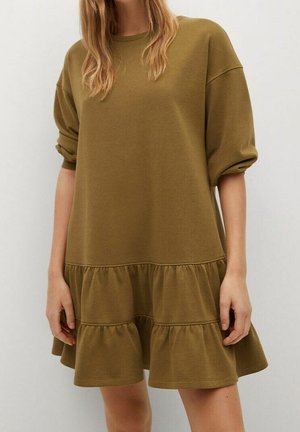 Gebreide jurk - olive