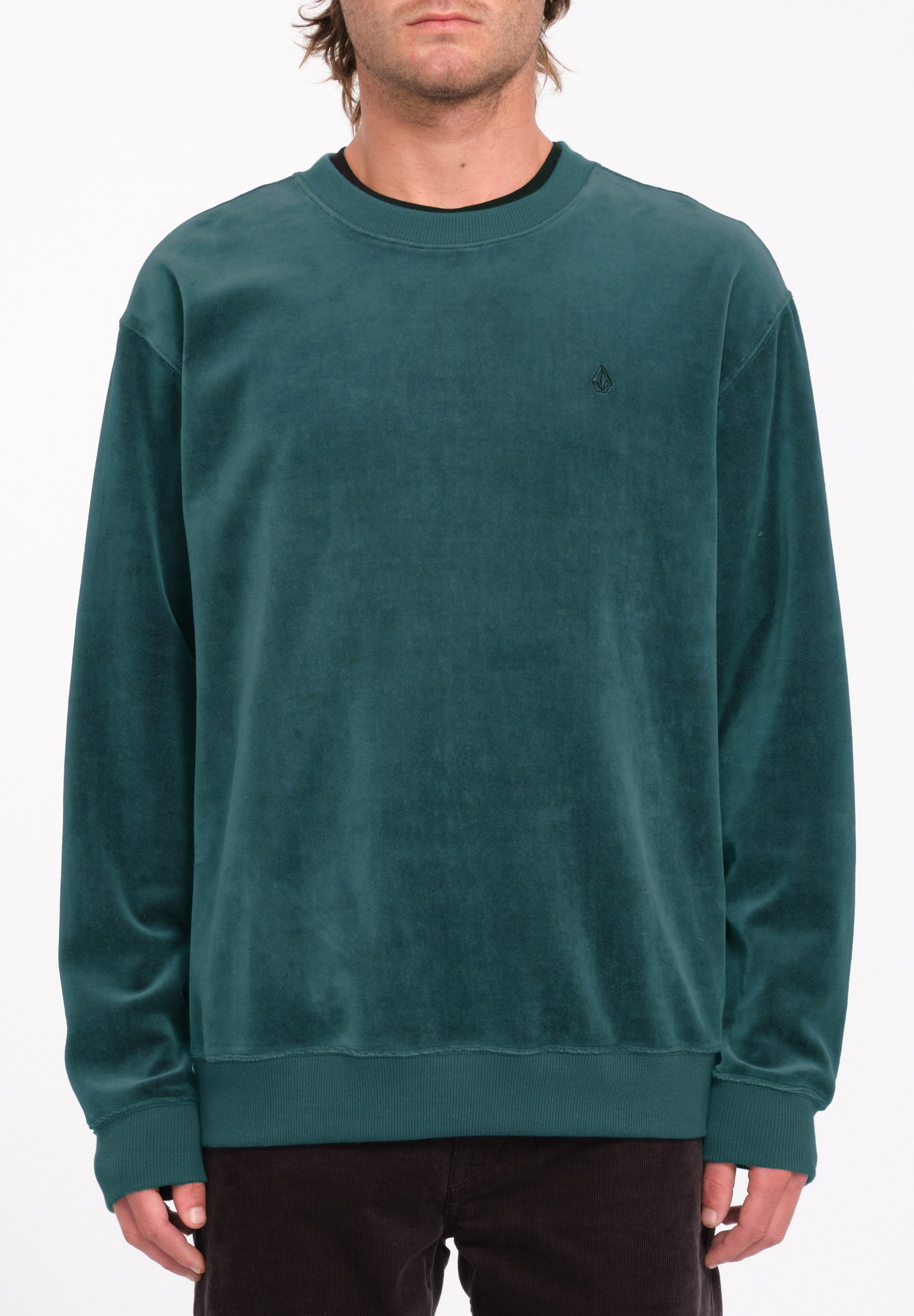 Volcom SINGLE STONE VELVET Felpa evergreen/verde