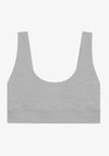 MEDIUM SUPPORT SPORTS BRA WITH SIDE DETAIL - Medium support sports bra - mottled light grey