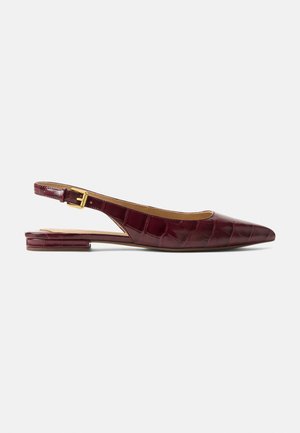 LONDYN CROC-EMBOSSED SLINGBACK FLAT - Μπαλαρίνες με ανοιχτή μύτη - dark garnet