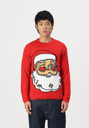 ONSXMAS CREW SANTA UNISEX - Vesta - poppy red/cloud dancer apricot nectar