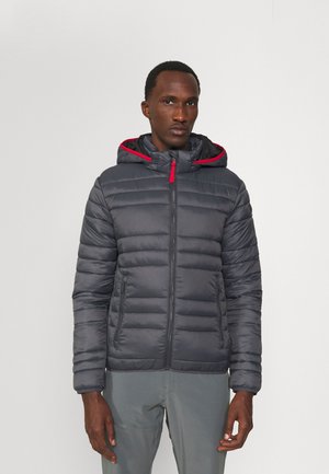 MAN JACKET ZIP HOOD - Winterjas - titanio