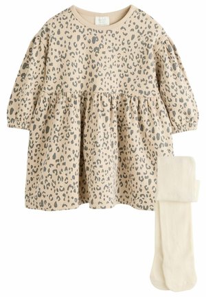 REGULAR FIT SET - Rochie din jerseu - tan brown leopard print