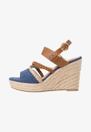 s.Oliver High Heel Sandalette - blue/cognac