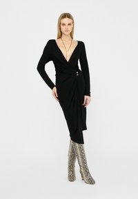 LIU JO DRAPED - Cocktailjurk - black