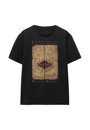 Cotton Soul, HARRY POTTER MARAUDERS MAP WORDS - Print T-shirt - black