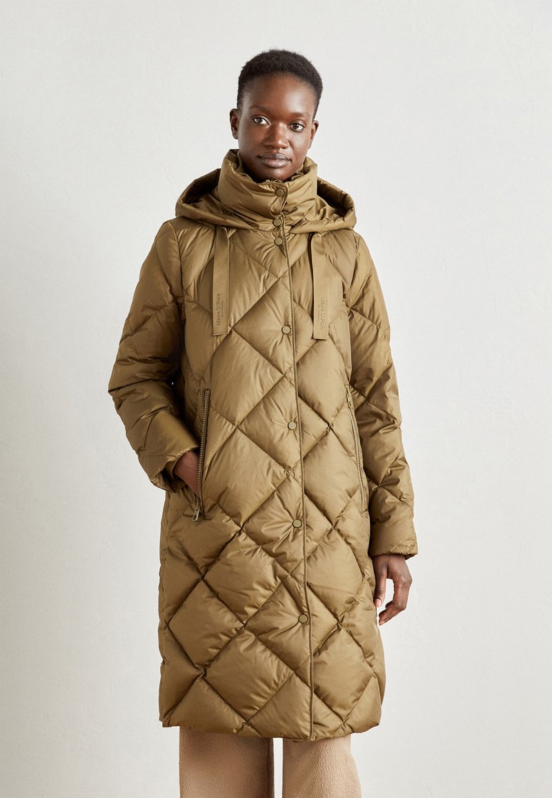 Marc O'Polo COAT FIXED HOOD SIDE SLITS ZIPPER POCKETS LOGO TAPES