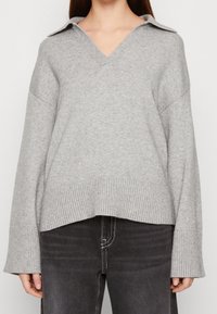 Gina Tricot Stickad tröja - mottled grey