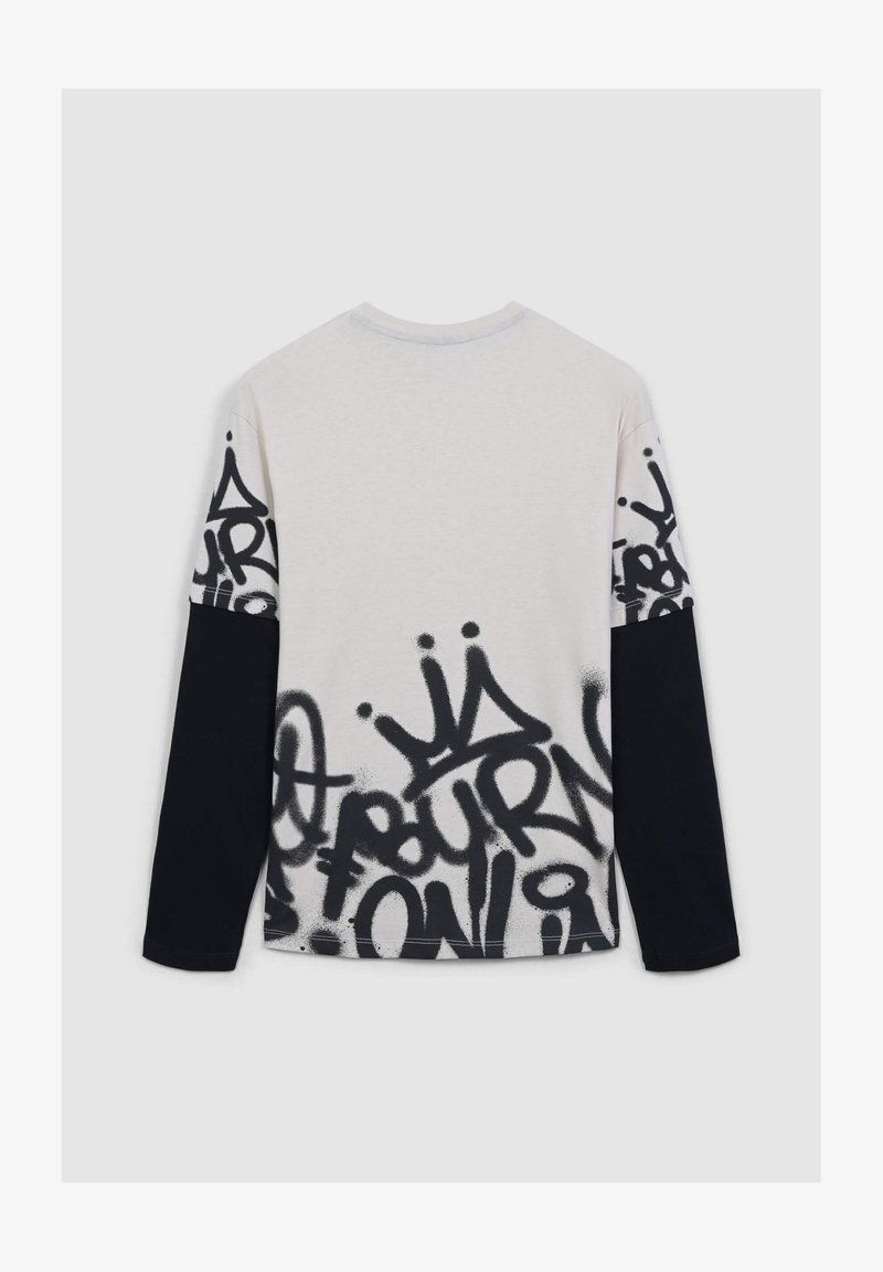 Terranova CON STAMPA GRAFFITI Maglietta a manica lunga bianco