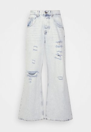 Jaded London BUSTED CLOSSUS - Laza szabású farmerek - bleach wash