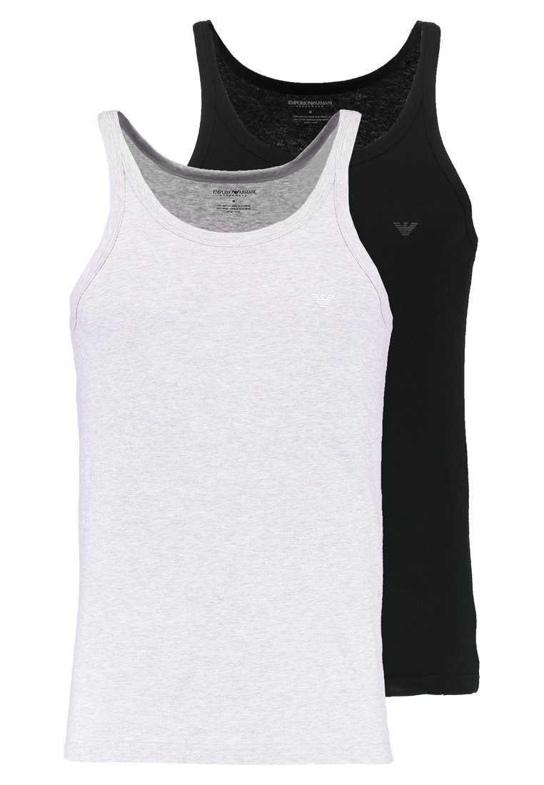 Emporio Armani 2 PACK - Maglietta intima - black/heather gray/nero - Zalando .it