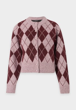 Vero Moda, VMHALO O NECK CARDIGAN - Gilet - elderberry/windsor wine