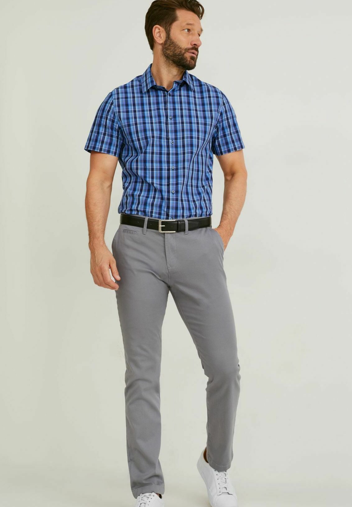 C\u0026A Premium Pantalones chinos - gray/gris - Zalando.es