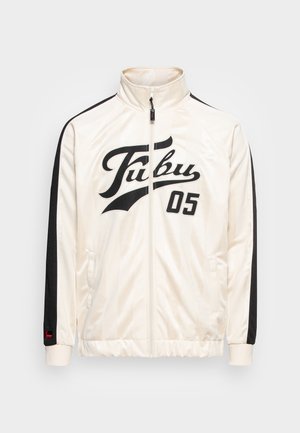 VARSITY STRIPED TRACK JACKET UNISEX - Sportinė striukė - off white