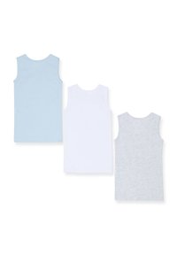 OVS THREE-PACK RACERBACK - Hemd - white light blue