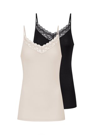 2 PACK - Undertrøjer - schwarz/beige