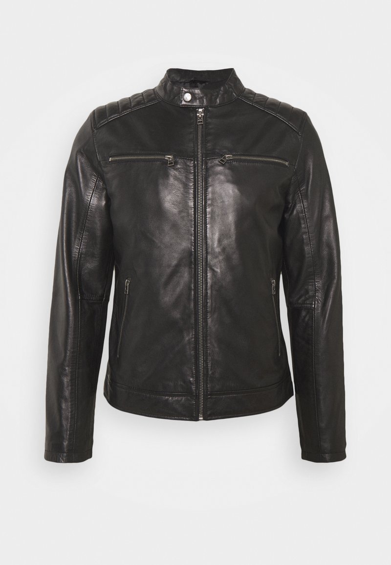 Herren Leichte Jacken | Goosecraft BIKER Lederjacke black/schwarz - GV39136 Herren Leichte Jacken | Goosecraft BIKER Lederjacke black/schwarz - GV39136
