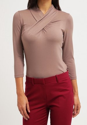 Langærmet T-shirt - taupe