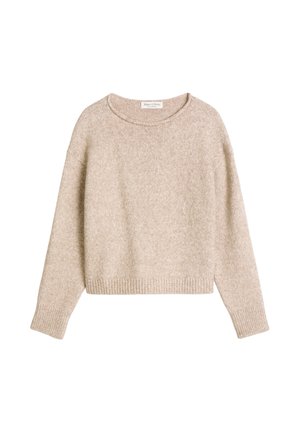 Marc O'Polo, PULLOVERS, LSL, BOAT-NECK, MELANGE - Pullover - light brown