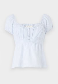 Easy Babydoll Top - Blusa - white/blue