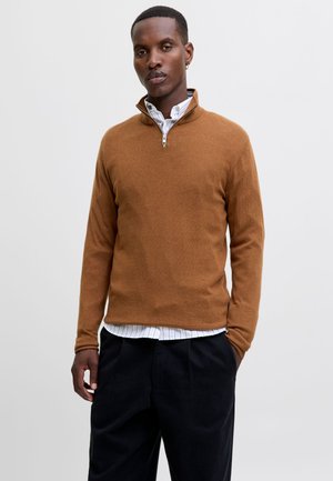EEMIL HALF ZIP - Strickpullover - monks robe