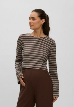 MAMALICIOUS, BLOUSE MLIMAN TOP - Pullover - cocoa brown