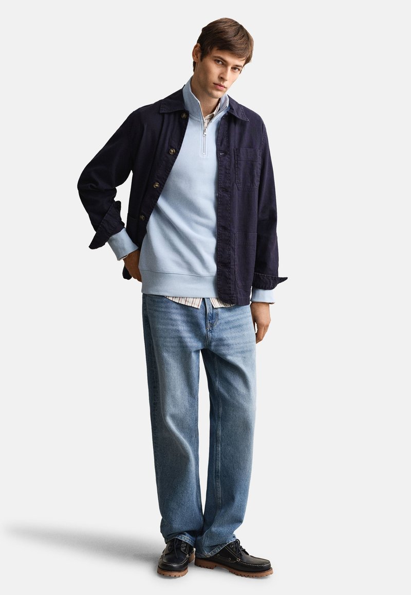 GANT REG SHIELD HALF ZIP - Mikina - fresh blue
