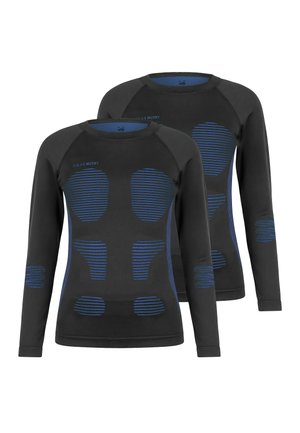 2 PACK THERMO LANGARM - Unterhemd/-shirt - blau