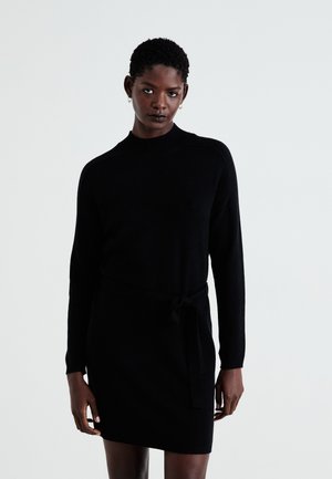 ONLLEVA BELT - Svetríkové šaty - black