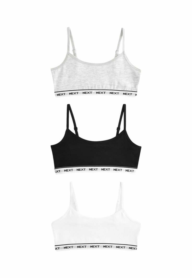 Next 3 PACK STRAPPY CROP OLDER - Toppe - monochrome