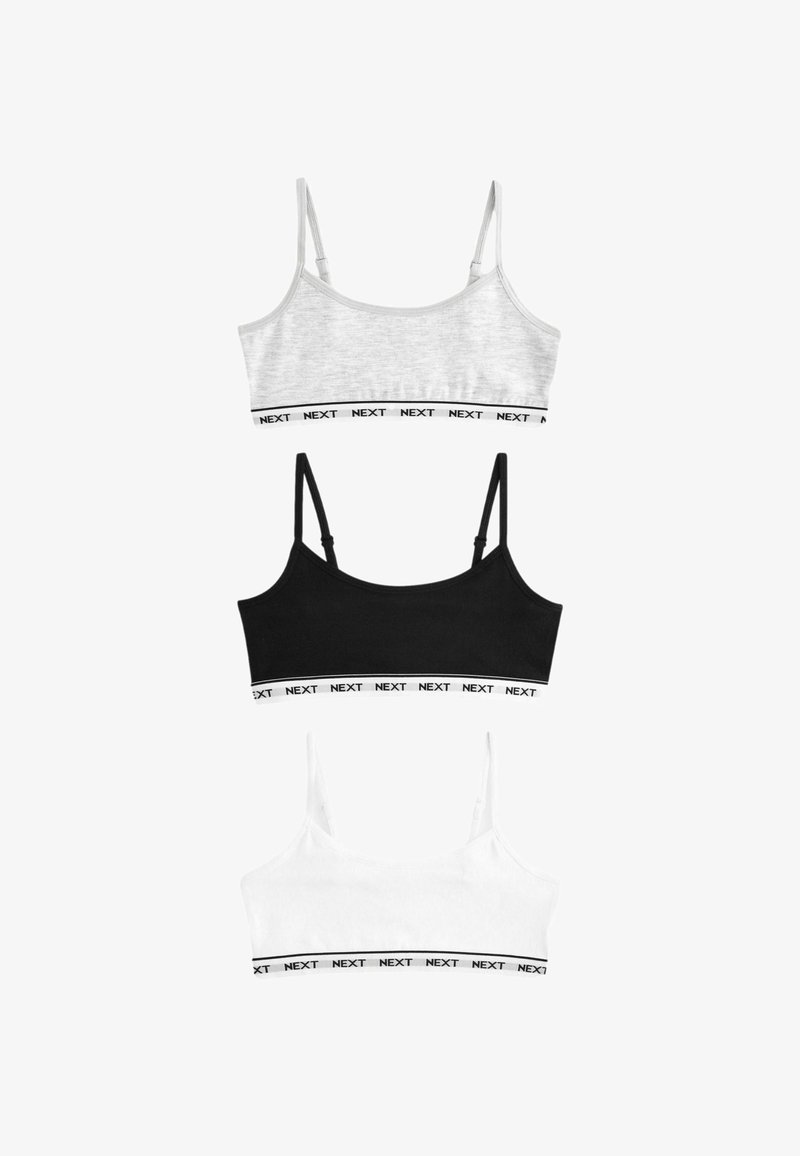 Next 3 PACK STRAPPY CROP OLDER - Steznik - monochrome