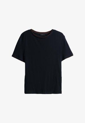 OPUS, SHEER PIPING DETAIL - T-shirt basic - coal blue
