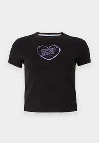 SLIM HEART TEE - T-shirt med print - black
