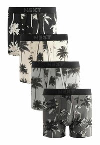 Unselected, black white palm tree print