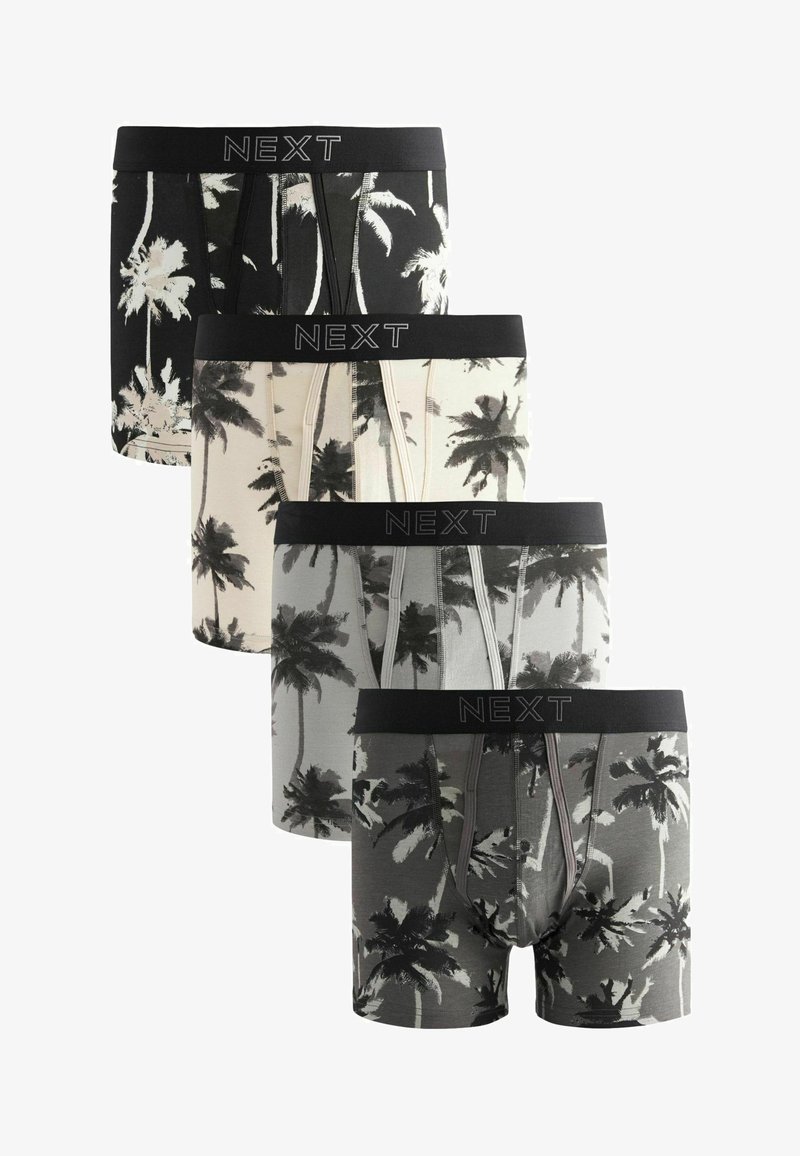 Next 4 PACK - Calzoncillos - black white palm tree print