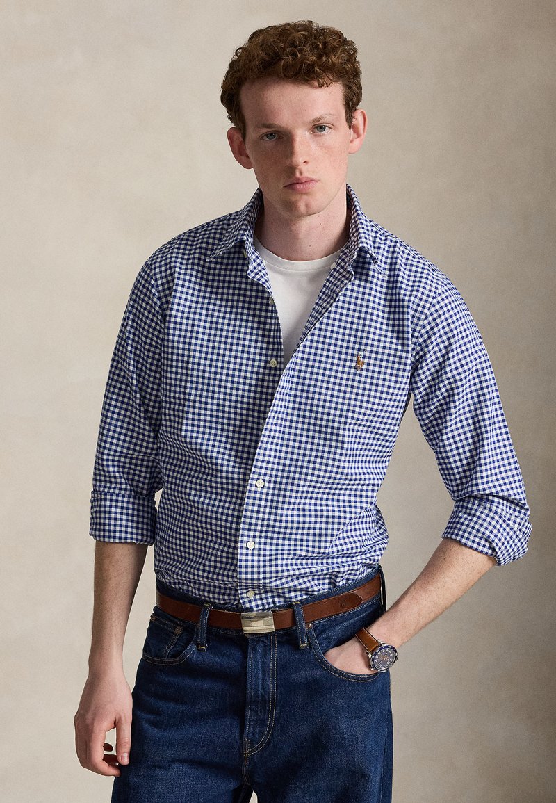 Polo Ralph Lauren CUSTOM FIT OXFORD SHIRT - Košeľa - blue/white