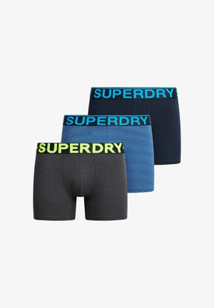 3PACK - Boxers - navy blue stripe navy feeder