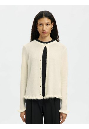 SLFLULU FRILL - Cardigan - snow white