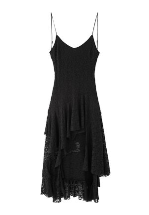 Stradivarius, ASYMMETRIC MIDI DRESS - Robe longue - black