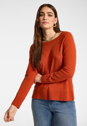 Elena Mirò, MAGLIA GIROCOLLO - Jersey de punto - arancione